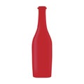 red glass bottle wine design Royalty Free Stock Photo