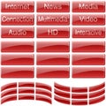 Red Glass Buttons Royalty Free Stock Photo
