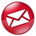 Red glass email button