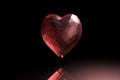 Red glass heart