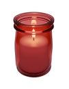 Red Candle Jar Isolated On White Royalty Free Stock Photo