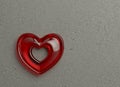 Red glass love heart Royalty Free Stock Photo
