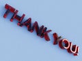 Red glass thank you logo Royalty Free Stock Photo