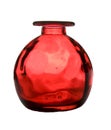 Red glass vase