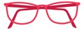 Red glasses icon. Reading optical eye accessory Royalty Free Stock Photo