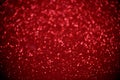Red glitter bokeh lights Blurred abstract background for Valentines, birthday, anniversary, wedding, new year and Christmas Royalty Free Stock Photo