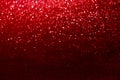 Red glitter bokeh lights Blurred abstract background for Valentines, birthday, anniversary Royalty Free Stock Photo