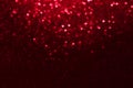 Red glitter bokeh lights Blurred abstract background for Valentines, birthday, anniversary, wedding, new year and Christmas Royalty Free Stock Photo