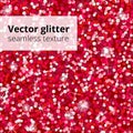 Red glitter seamless pattern. Vector shining sparkles texture. Sequin background Royalty Free Stock Photo