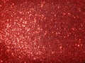 Red glitter sparkle Christmas background texture. Royalty Free Stock Photo