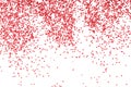 Red glitter sparkle on white Royalty Free Stock Photo