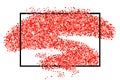 Red glitter texture border isolated over white background Royalty Free Stock Photo
