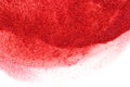 Red glitter texture on white background Royalty Free Stock Photo