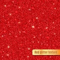 Red glitter texture. Vector illustration Royalty Free Stock Photo