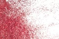 Red glitter texture on white background Royalty Free Stock Photo