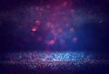 Red glitter vintage lights background Royalty Free Stock Photo