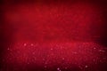 Red glitter vintage lights background. defocused. Royalty Free Stock Photo