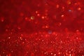 Red glitter vintage lights background. defocused. Royalty Free Stock Photo