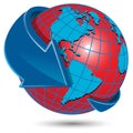 Red Globe Royalty Free Stock Photo