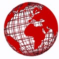 Red Globe Royalty Free Stock Photo