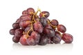 Fresh raw red wine grapes isolated on white Royalty Free Stock Photo