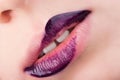 Red gloss lips. Royalty Free Stock Photo