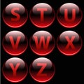 Red glossy alphabet letters (S-Z)