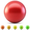 Red glossy ball Royalty Free Stock Photo