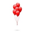 Red glossy balloons. vector illustration