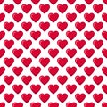 Red glossy candy hearts seamless pattern Royalty Free Stock Photo