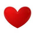 Red glossy heart vector illustrations. The heart as a symbol of love.