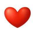 Red glossy heart vector illustrations. The heart as a symbol of love.