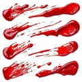 Red Glossy Liquid Splashes, Texture, Background, Paint Liquid, Glossy Royalty Free Stock Photo