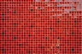 Red glossy tiles Royalty Free Stock Photo