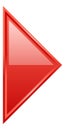 Red glossy triangle. Interface play button element Royalty Free Stock Photo