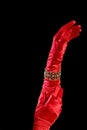 Red Gloves and Bracelet Royalty Free Stock Photo