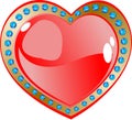 Red Glow Heart And Diamonds Royalty Free Stock Photo