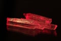 Red glowing crystals Royalty Free Stock Photo