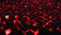 Red glowing cubes abstract background pattern geometric Royalty Free Stock Photo