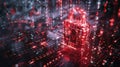 Digital Lock in Cybersecurity Matrix.AI generated image Royalty Free Stock Photo
