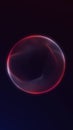 Red glowing futuristic energy orb with smooth digital gradient. Abstract vertical background for technology design, sci fi visuals Royalty Free Stock Photo