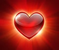 Red glowing heart