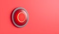 Red Glowing Push Button on Red Background Royalty Free Stock Photo