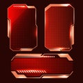 Red glowing technology sci-fi frames Royalty Free Stock Photo