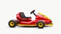 Realistic Red And Yellow Go-kart With Whistlerian Detailing Royalty Free Stock Photo