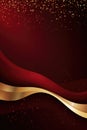 A Red And Gold Background With A Wavy Design Royalty Free Stock Photo