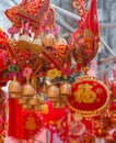 Red and gold chinese bells