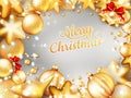 Red and gold christmas background. EPS 10 Royalty Free Stock Photo