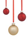 Red and gold christmas balls