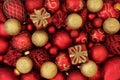 Red and Gold Christmas Decorations Royalty Free Stock Photo